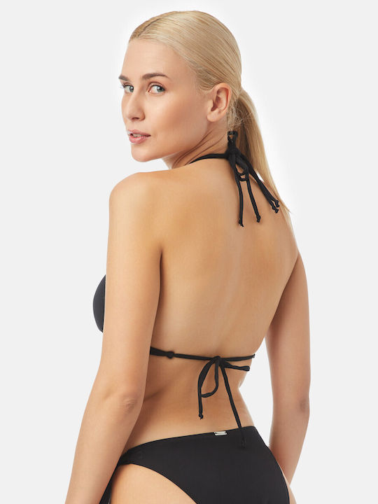 Minerva Bikini Τριγωνάκι με Ενίσχυση Black