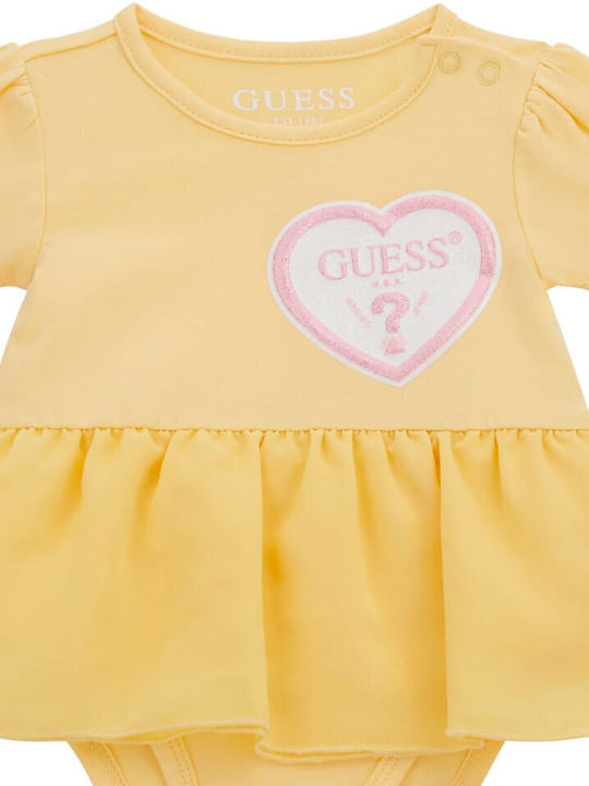 Guess Set Body pentru Bebeluși Yellow