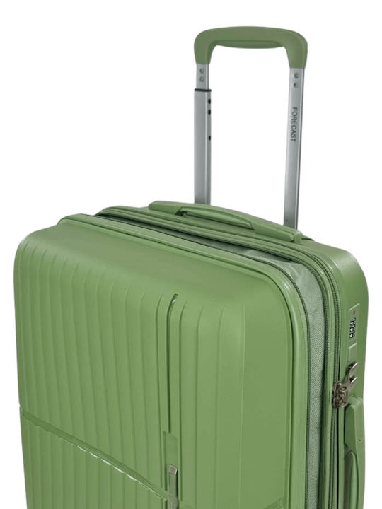Forecast Reise Koffer Kabine Hart Grün mit 4 Räder Höhe 55cm
