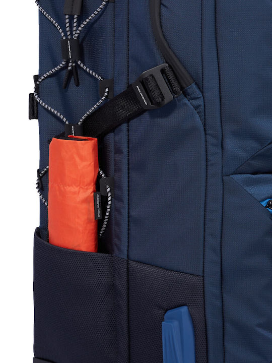 Piquadro Valiză De Călătorie De Cabină Din Material Textil Albastră Cu 4 Roți Înălțime 55 Cm