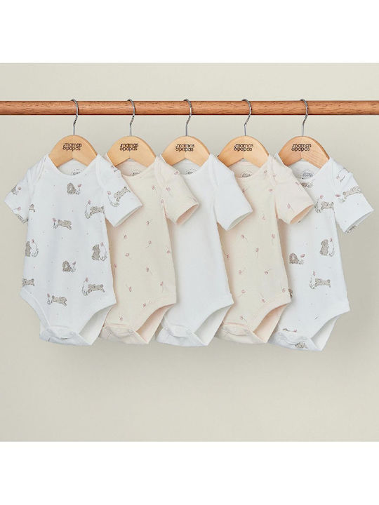 Mamas & Papas Baby Bodysuit Underwear Set Short-Sleeved Beige