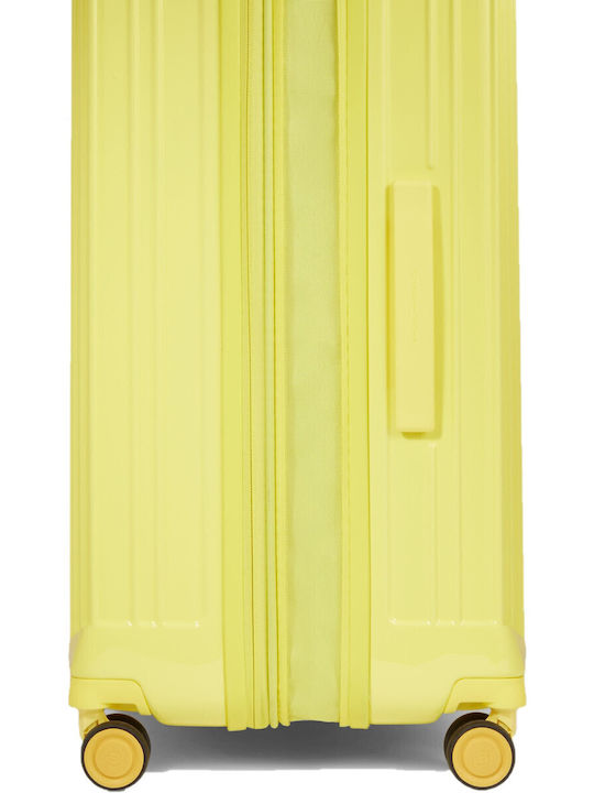 Piquadro Großer Hartreisekoffer Light Gelb mit 4 Rädern Höhe 75cm