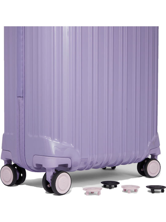 Piquadro Βαλίτσα Ταξιδίου Καμπίνας Σκληρή Light Violet με 4 Ρόδες Ύψους 55εκ.