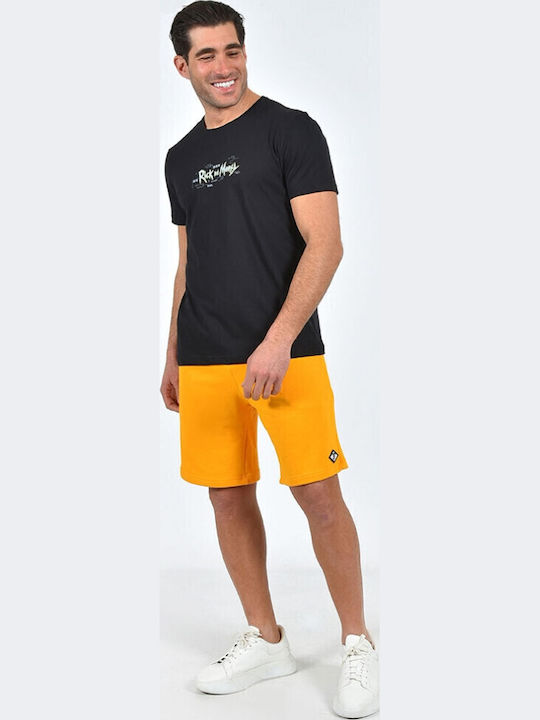 Two Brothers T-shirt Rick And Morty Μαύρο Βαμβακερό