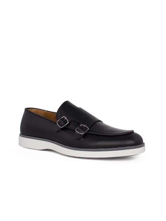 Boss Shoes Men's Leather Moccasins Black