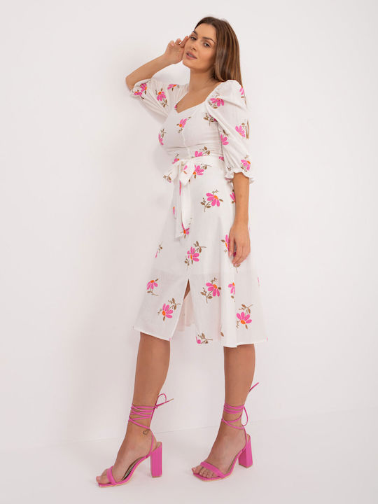 Lakerta Dress White-pink