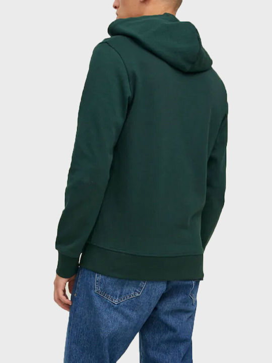 Jack & Jones Men's Sweatshirt Jacket with Hood GREEN