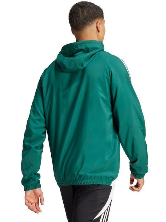 Adidas Men's Hooded Cardigan with Zipper Green