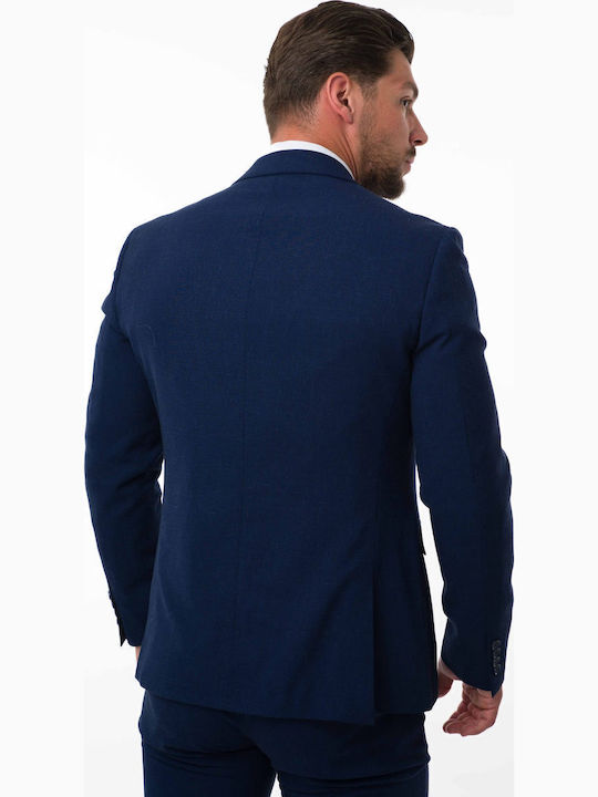Men's Suit with Vest Blue