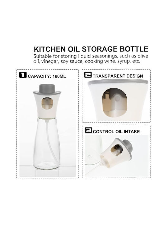 Spring Oil Can Spray Glass 180ml Grey