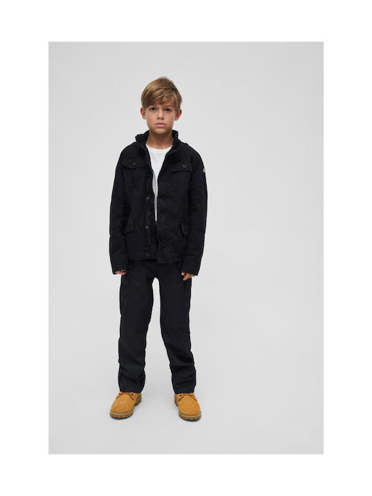 Brandit Kids Casual Jacket with Lining & Hood Black