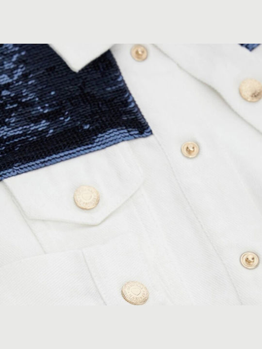 Kinder Jeansjacke White