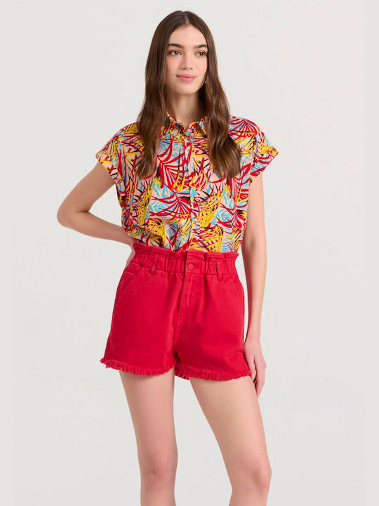 Printed Exotic Asymmetric Shirt