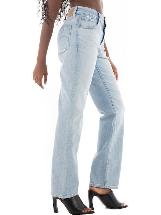 Viktoria Women's Jean Trousers in Straight Line Light Aged Denim