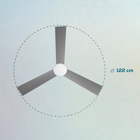 Cecotec EnergySilence Aero 4850 Style Ανεμιστήρας Οροφής 122cm με Φως Ασημί