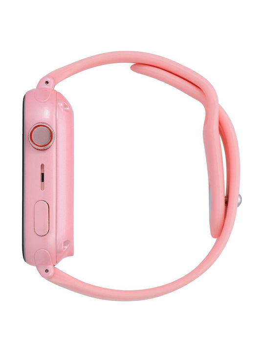 Garett Kinder-Digitaluhr Pro 4g mit GPS und Kautschuk/Plastikarmband Rosa