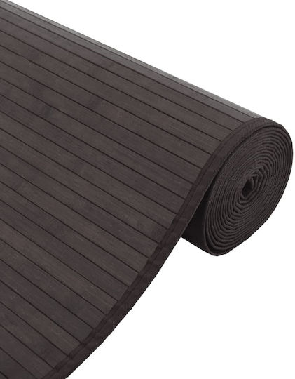 vidaXL Runde Küchenmatte mit rutschfestem Unterlage Dark Brown 100εκ.