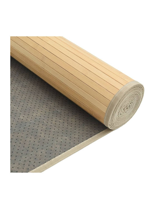 vidaXL Kitchen Mat Runner with Anti-slip Underlay Beige 80x400εκ.