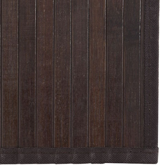 vidaXL Round Kitchen Mat with Anti-slip Underlay Dark Brown 70εκ.