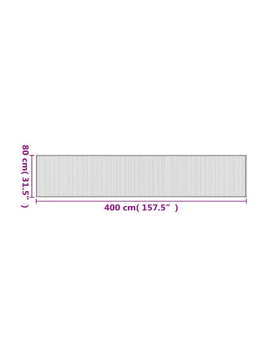 vidaXL Kitchen Mat Runner with Anti-slip Underlay Beige 80x400εκ.