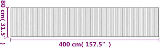 vidaXL Kitchen Mat Runner with Anti-slip Underlay Beige 80x400εκ.