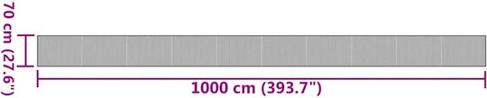 vidaXL Kitchen Mat Runner with Anti-slip Underlay Dark Brown 70x1000εκ.