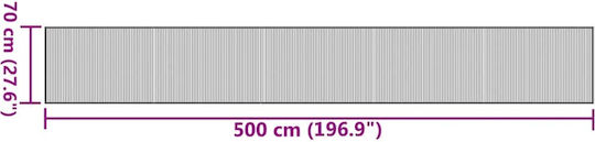vidaXL Runde Küchenmatte mit rutschfestem Unterlage Dark Brown 70εκ.