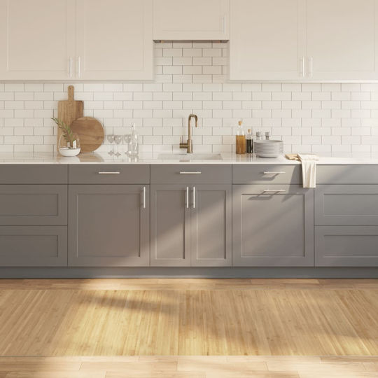 vidaXL Rectangular Kitchen Mat with Anti-slip Underlay Natural - 100x300εκ.