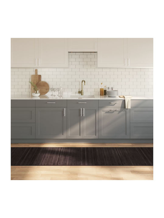 vidaXL Kitchen Mat Runner with Anti-slip Underlay Dark Brown 80x300εκ.