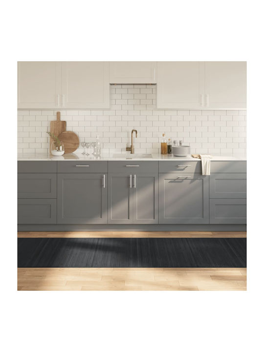 vidaXL Kitchen Mat Runner with Anti-slip Underlay Grey 80x300εκ.