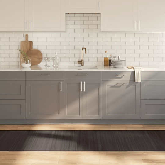 vidaXL Runde Küchenmatte mit rutschfestem Unterlage Dark Brown 70εκ.
