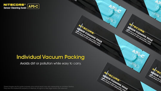 Nitecore Nc-ck16l Long Sensor Cleaning Swabs Aps-c 16mm Μάκτρο Καθαρισμού Αισθητήρα Ψηφιακών Φωτογραφικών Μηχανών Aps-c 10 Τεμάχια 6952506494712