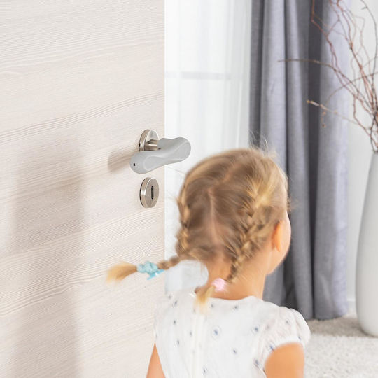 Reer Door Safety Lock made of Silicone in Gray Color 13εκ. 4pcs