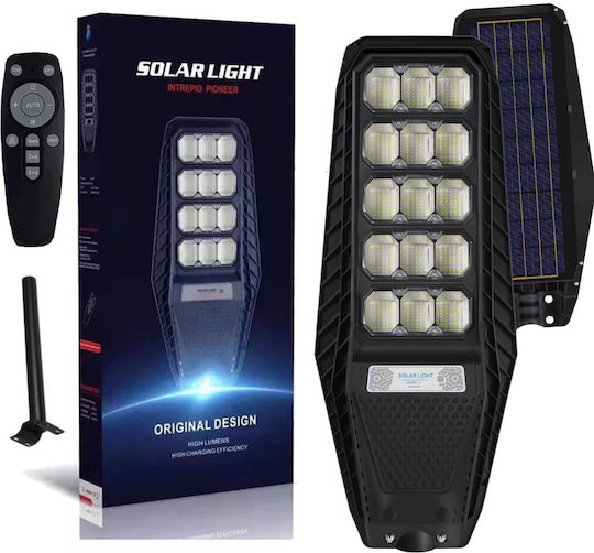 Lampă Solară Stradală 300W 2136lm Alb Rece 6000K cu Senzor de Mișcare și Telecomandă IP67 75cmx30cmx7cmcm