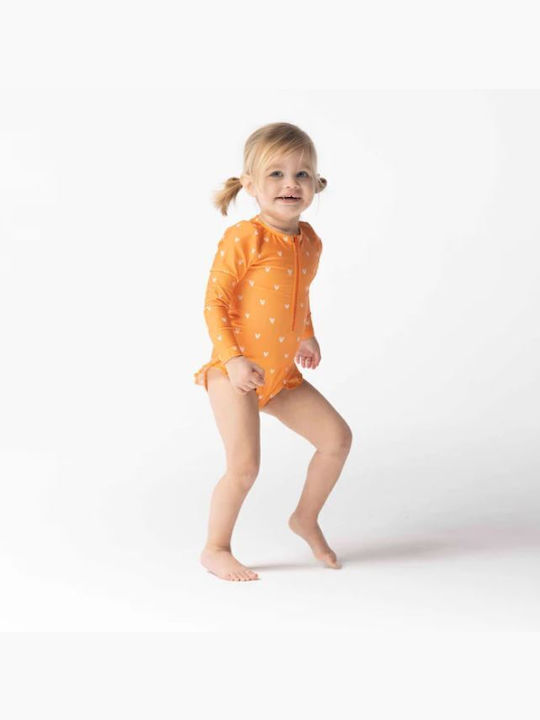 Swim Essentials Costum de baie pentru copii Costum întreg cu mânecă lungă Portocaliu