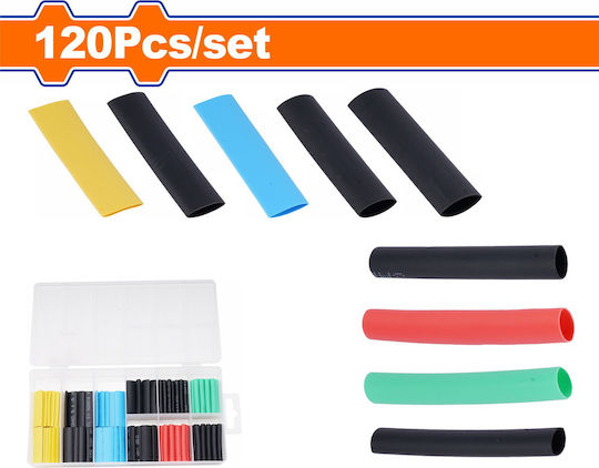 Wadfow Heat-Shrink Tubing Case Black 120pcs WUR1B01