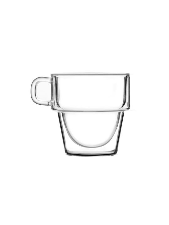 Vialli Design Set Gläser Kaffee/Freddo aus Glas 350ml 6Stück