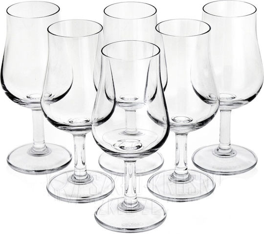 Krosno Set de pahare Whiskey din Cristal în Culoarea Argint Cu picior 100ml 6buc Krosno Set de pahare Whiskey din Cristal în Culoarea Argint Cu picior 100ml 6buc