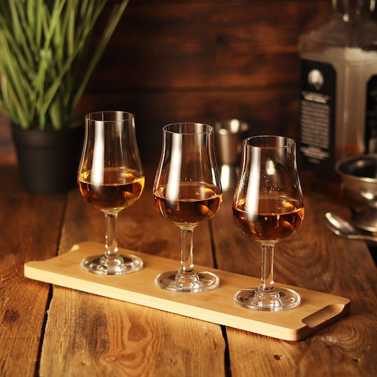 Krosno Set de pahare Whiskey din Cristal în Culoarea Argint Cu picior 100ml 6buc