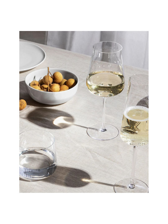 Alessi Set de Pahare pentru Vin Alb din Cristal Fără Colțuri 450ml 4buc