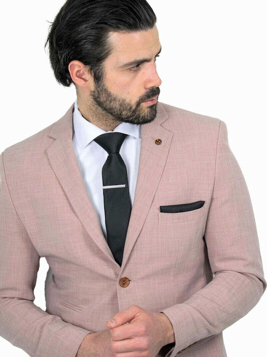 Ανδρικό Κοστούμι Mezzo Uomo 1-302/140-2284 Ροζ