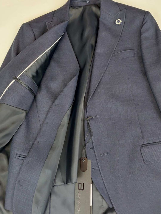 Men's Suit with Vest Blue