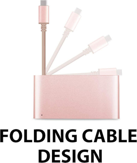 Moshi USB-C Stație de andocare cu HDMI 4K PD Rose Gold (99MO084207)