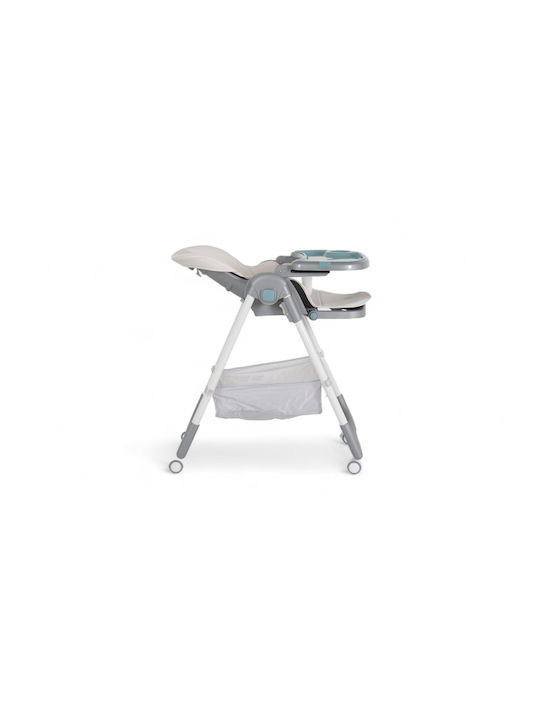 Moni Raffy Foldable Highchair with Metal Frame & Plastic Seat Mint