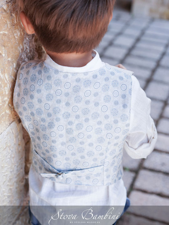 Stova Bambini Βαπτιστικό Κοστούμι Γαλάζιο 6τμχ