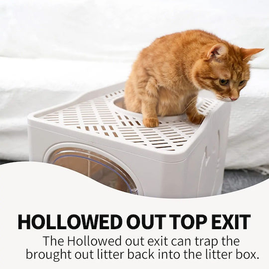 All For Paws Cat Toilet Closed Gray L49.6 x W38.8 x H40.7cm