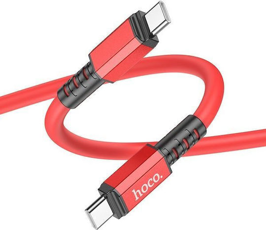 Hoco Verbindung Strength USB 2.0 Kabel USB-C männlich - USB-C 60W Rot 1.2m (X85-USB-To-Type-C-Red)