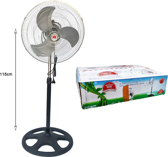 FS-45360 Ventilator Sockel 100W Lüfterdurchmesser 45cm Silber