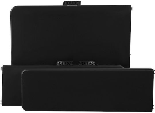 Campingmöbel Tischset aus Stahl für Camping Klappbar Schwarz