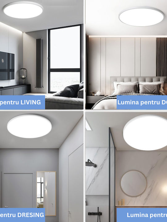 Rund LED Panel 38W mit Kaltweiß Licht 6500K